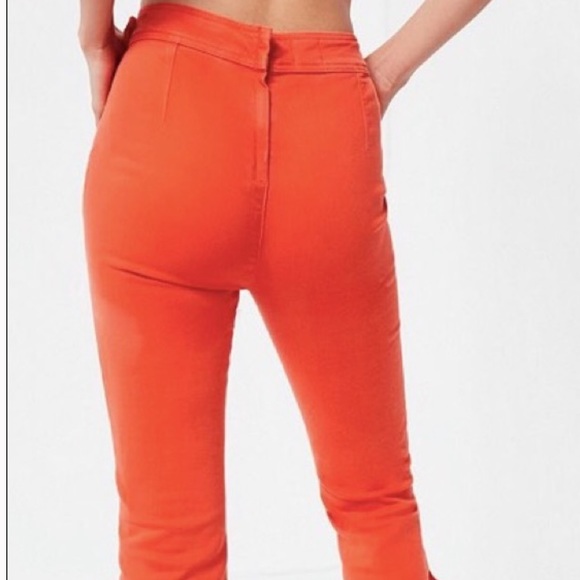 BDG Coral orange cropped flare pants - Picture 4 of 8